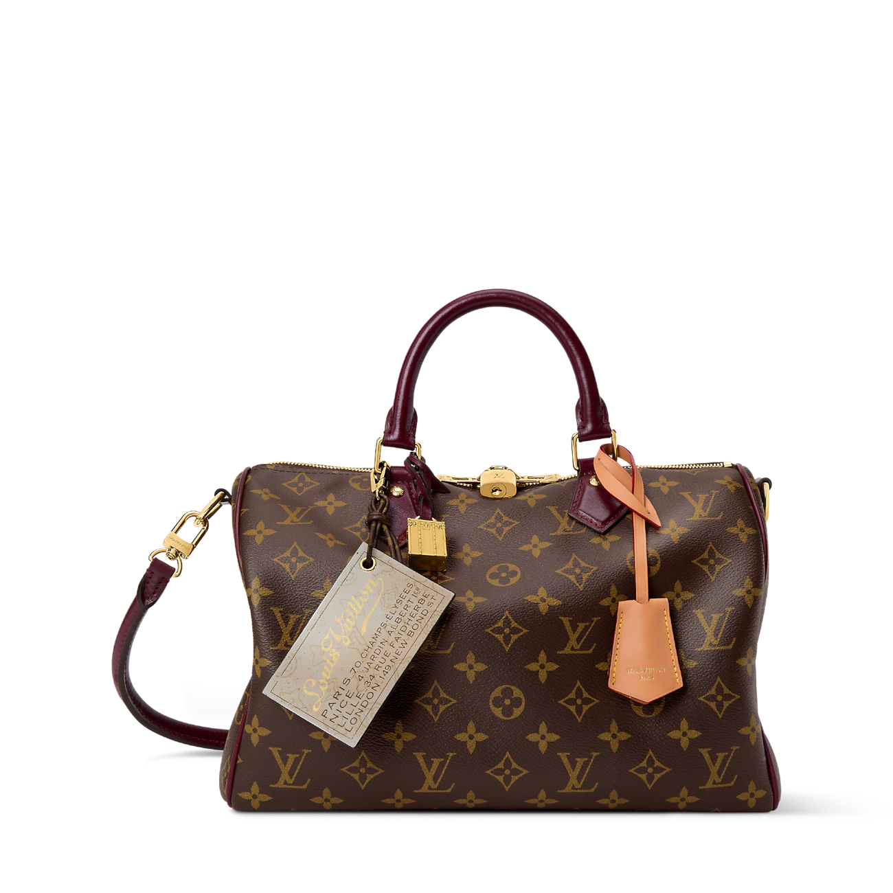 Louis Vuitton Speedy 30 Crafty - burgundy hand