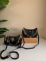 Coach teri shoulder bag with swagger chain gold