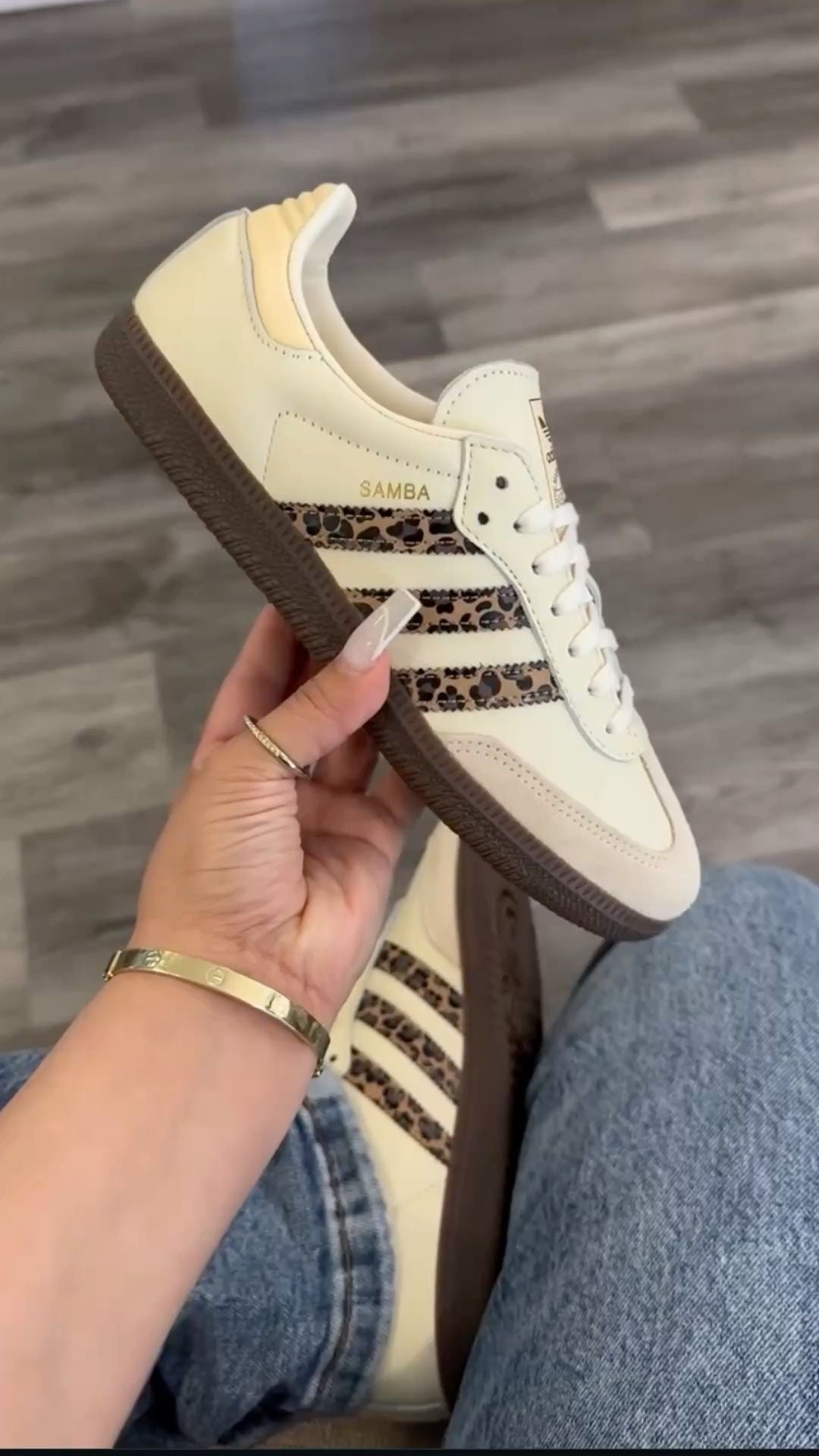 Adidas samba OG cream leopard