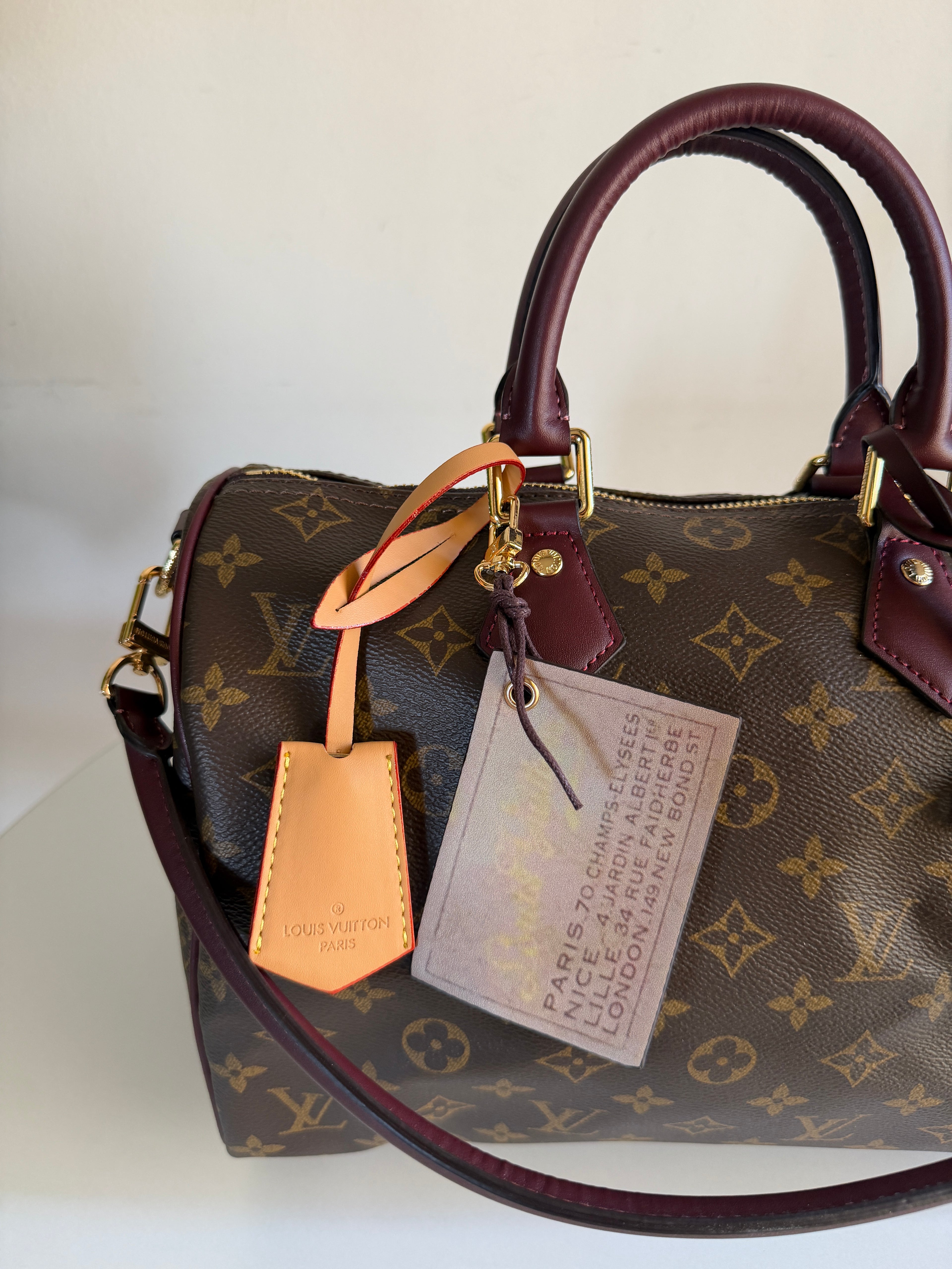 Louis Vuitton Speedy 30 Crafty - burgundy hand