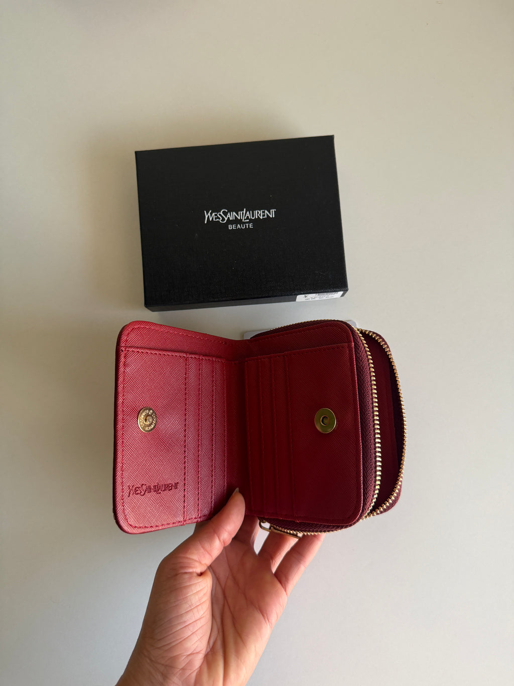 Ysl mini Zipper Wallet