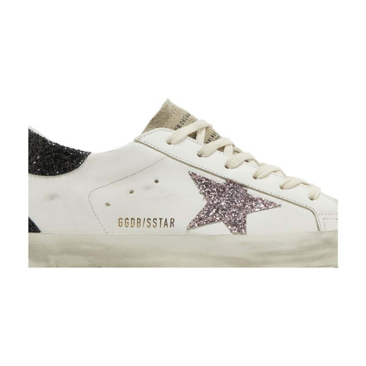 Golden Goose Super-Star White Mauve Pink Glitter(Women's)