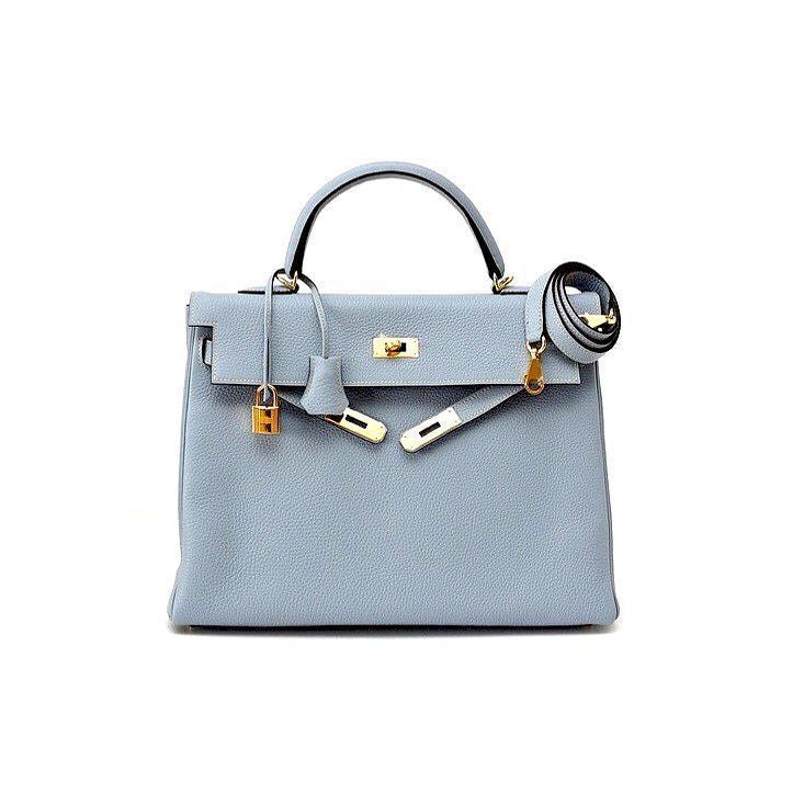Hermes Birkin 30 Craie in Togo Leather with Gold Hardware baby blue