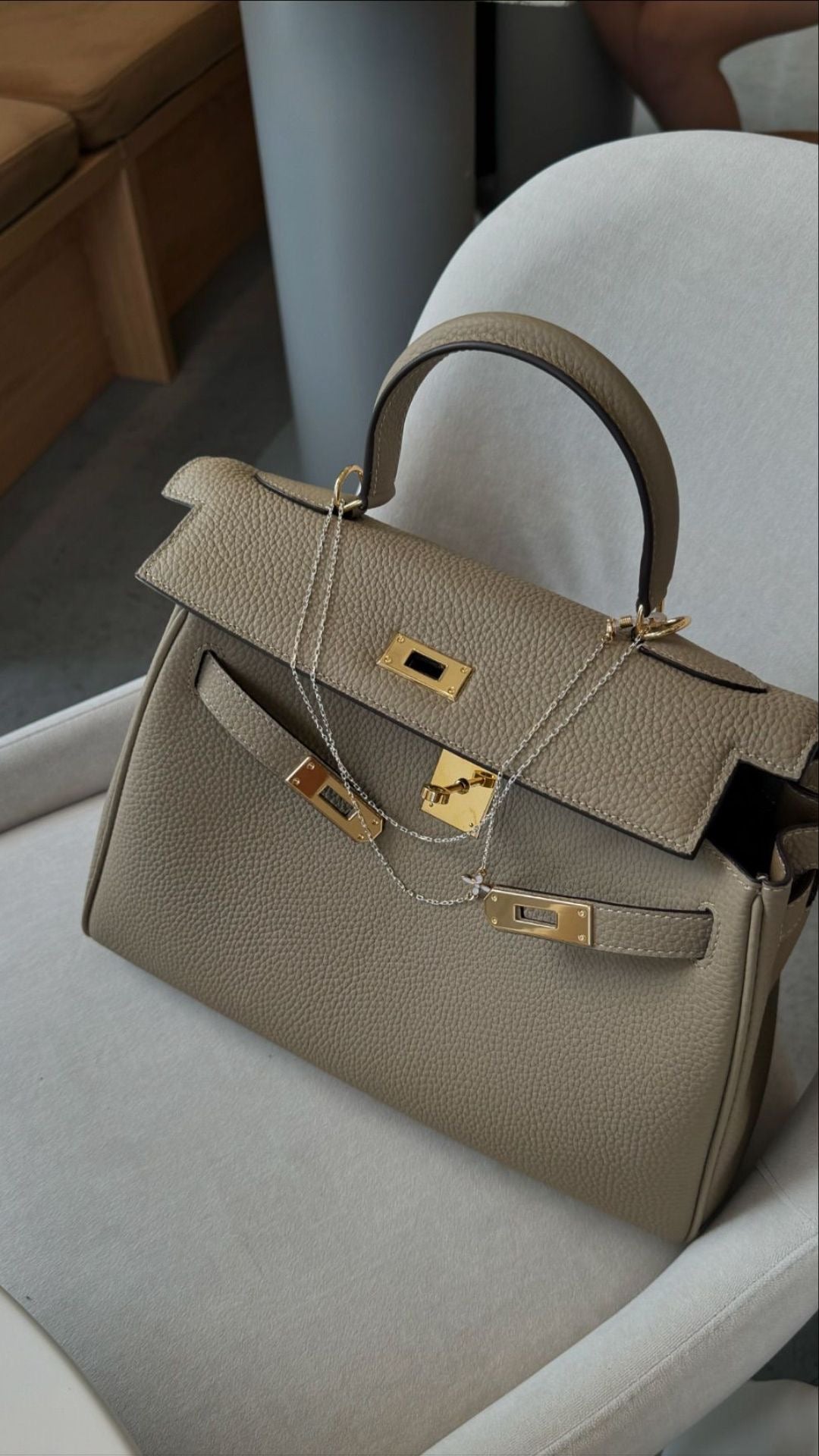 Hermes Birkin 20 Craie in Togo Leather with Gold Hardware olive