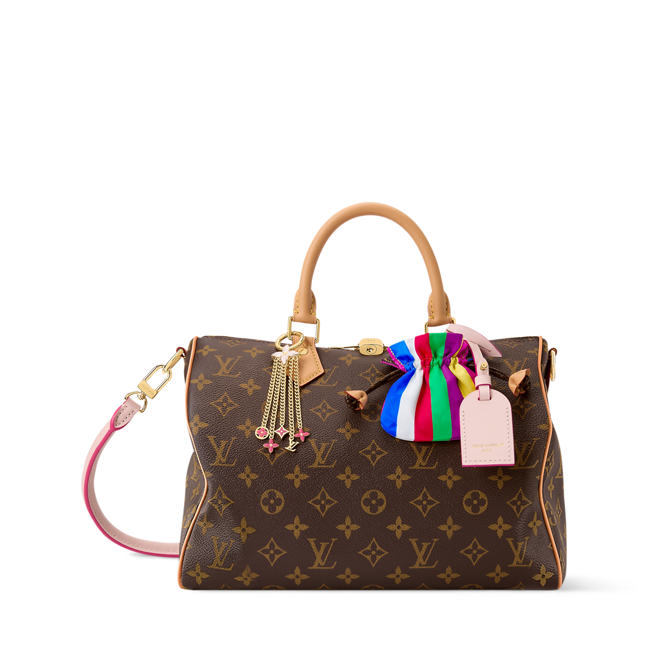 Louis Vuitton Speedy 30 Crafty -metal charm and color pouch