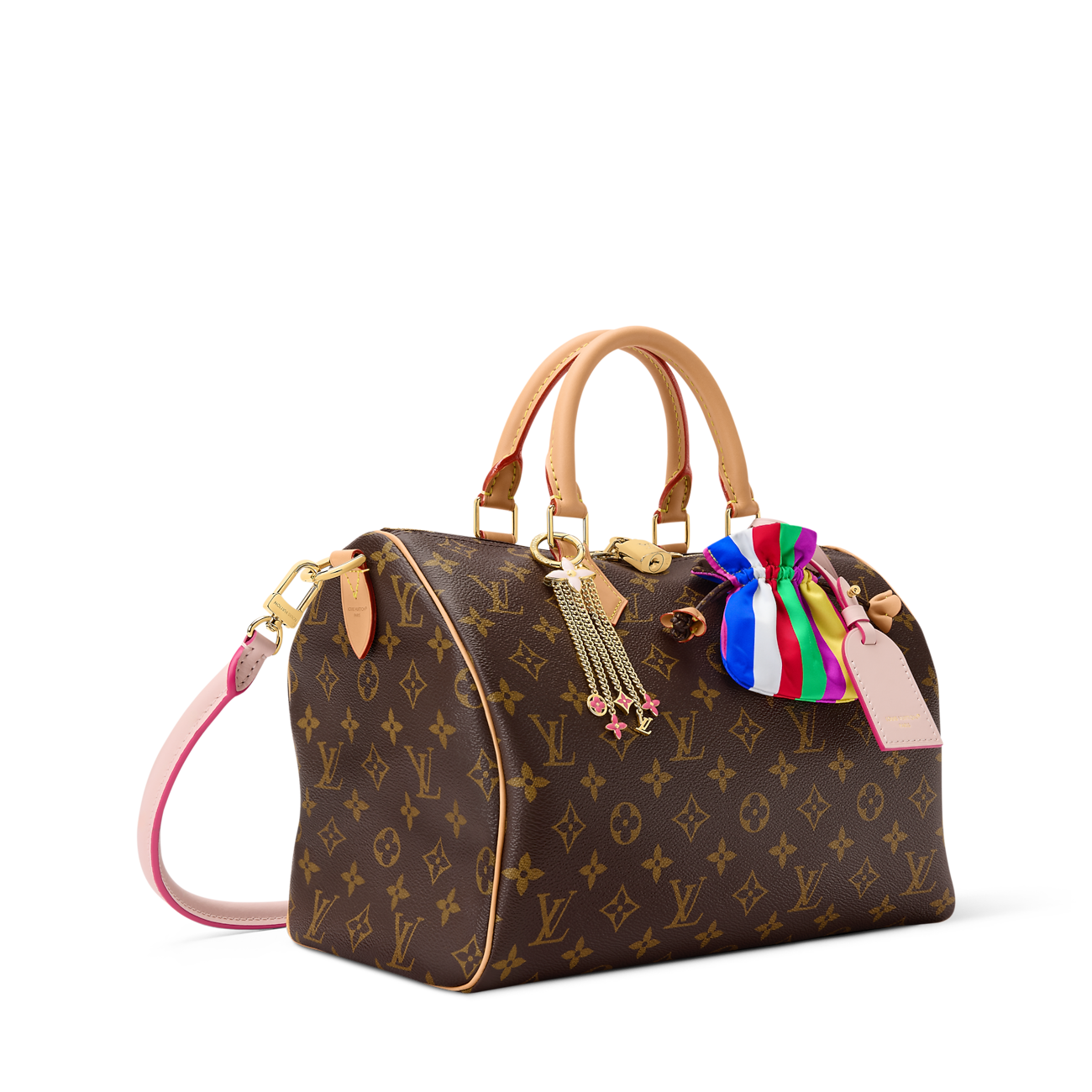 Louis Vuitton Speedy 30 Crafty -metal charm and color pouch