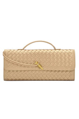 Bottega Veneta Long Andiamo Intrecciato Leather Clutch.