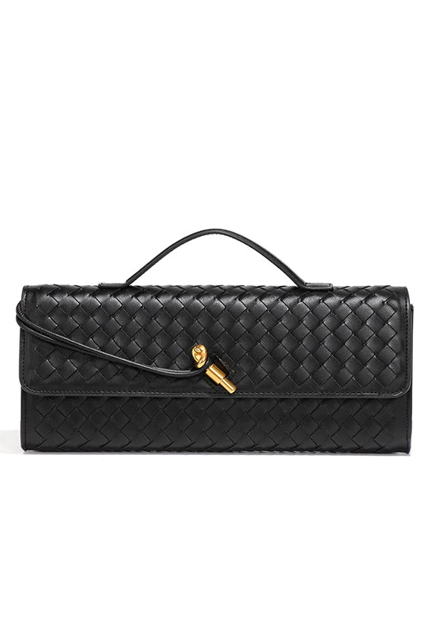 Bottega Veneta Long Andiamo Intrecciato Leather Clutch.