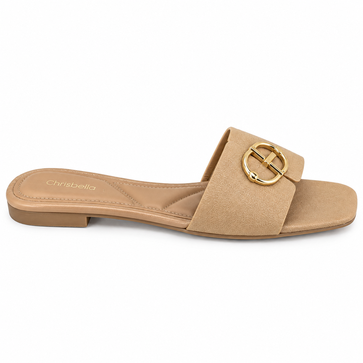 Chrisbella Buckled Slipper (Biege )