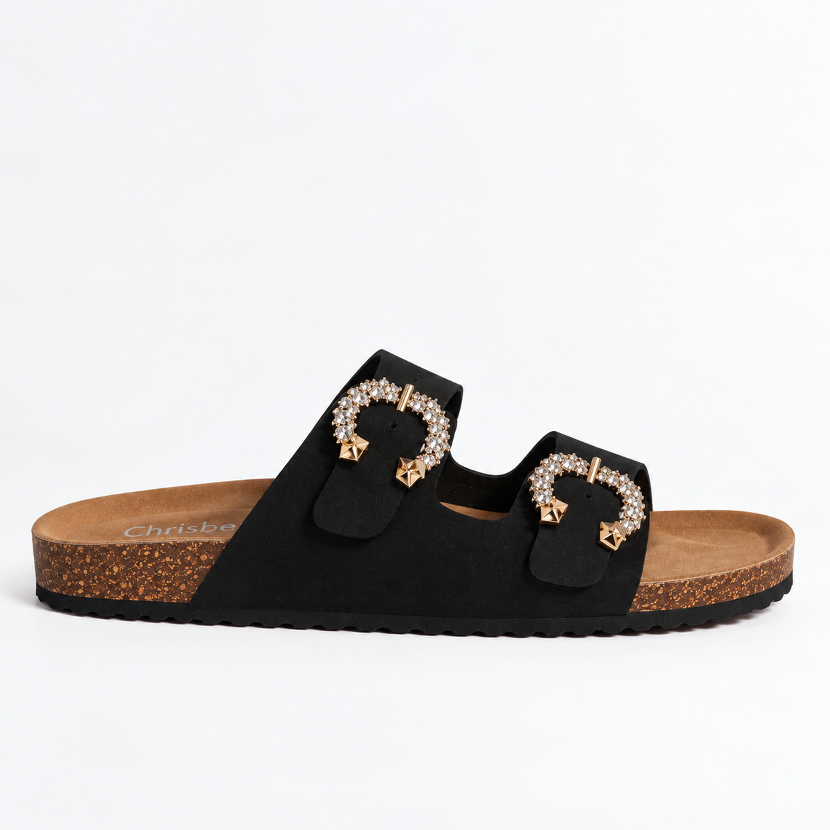 Chrisbella Crystal Slipper (Black)