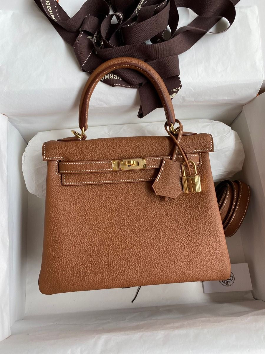Hermes Birkin 25 Craie in Togo Leather with Gold Hardware