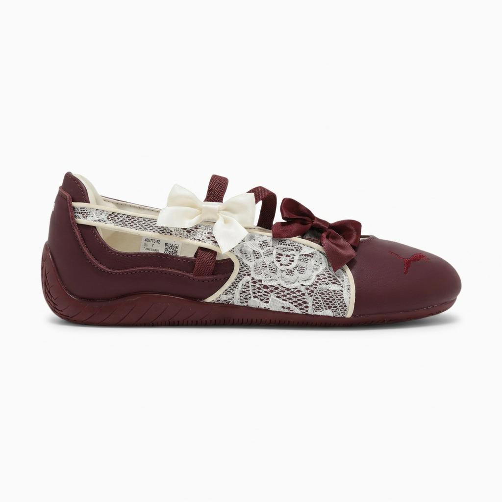 Puma Speedcat Ballet women lace burgundy white