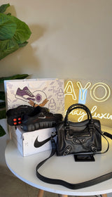 Nike Mind002-black + Balanciaga Neo Cagole bag black
