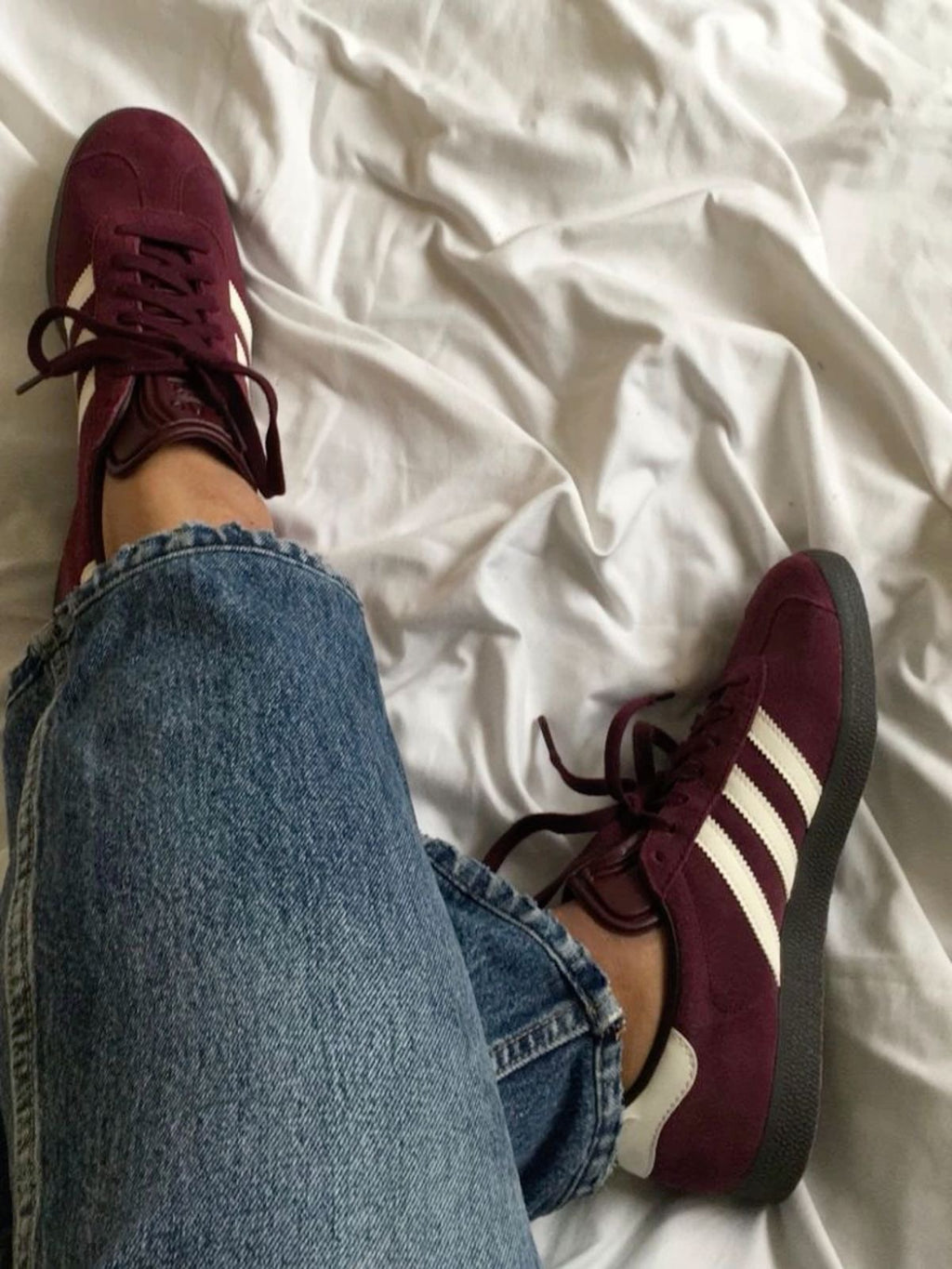 Adidas gazelle maroon shoes