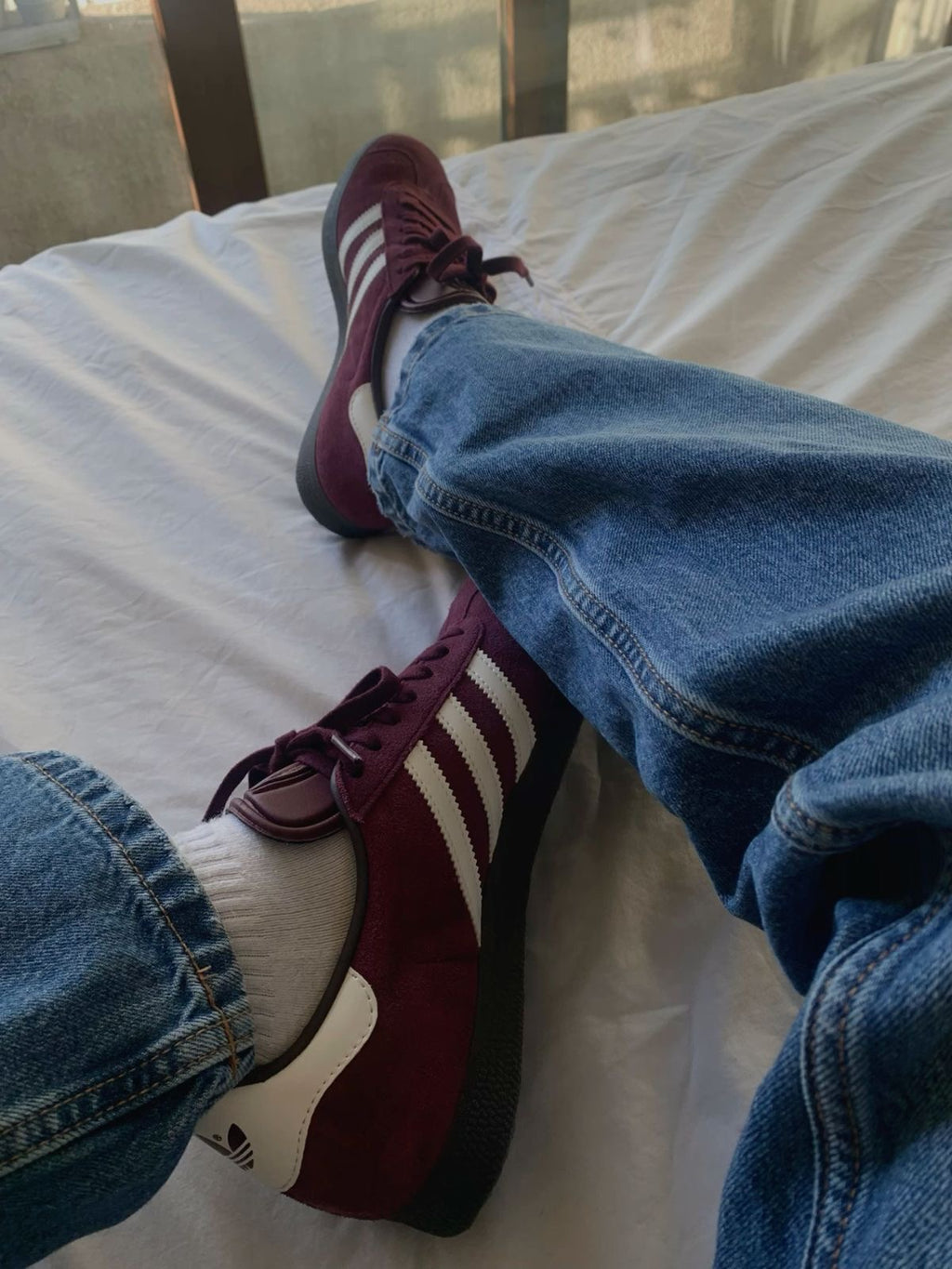 Adidas gazelle maroon shoes