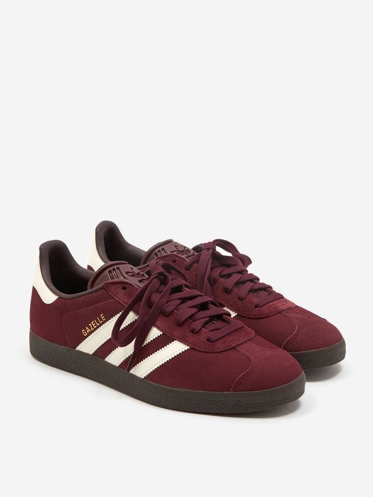 Adidas gazelle maroon shoes