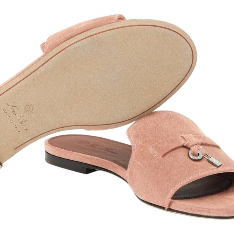 Loropiana Summer Charms Sandal Suede Goatskin Precious Rose