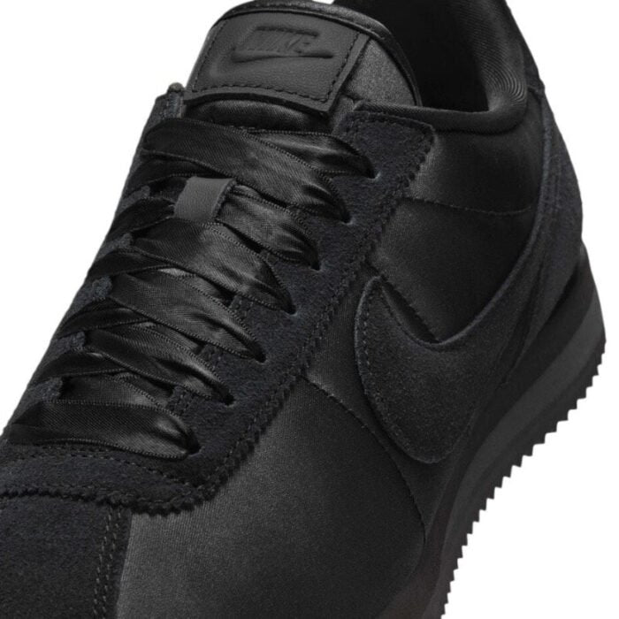 Nike Cortez Textile Black satin lace