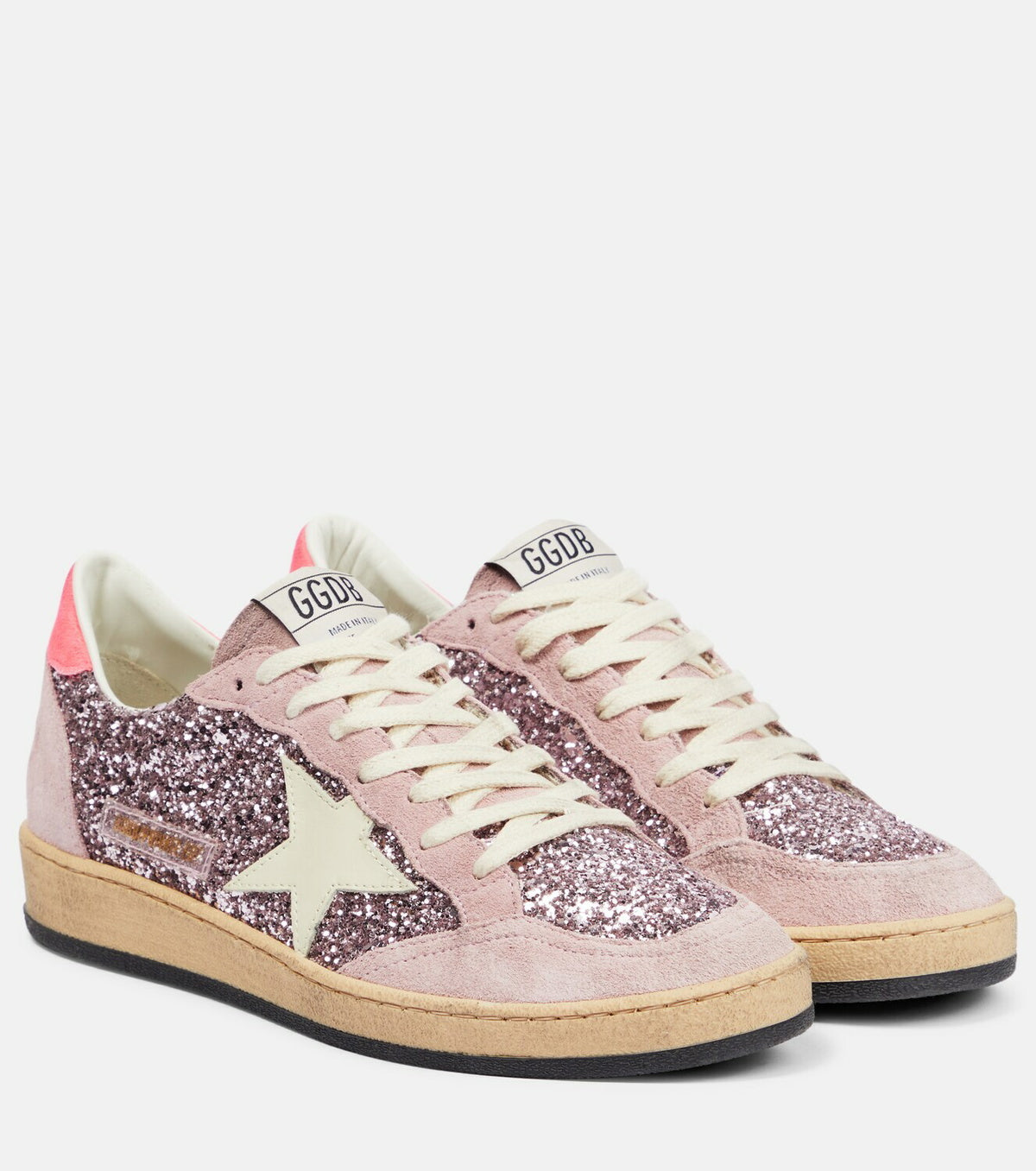 Golden Goose - Ball Star glitter suede sneakers