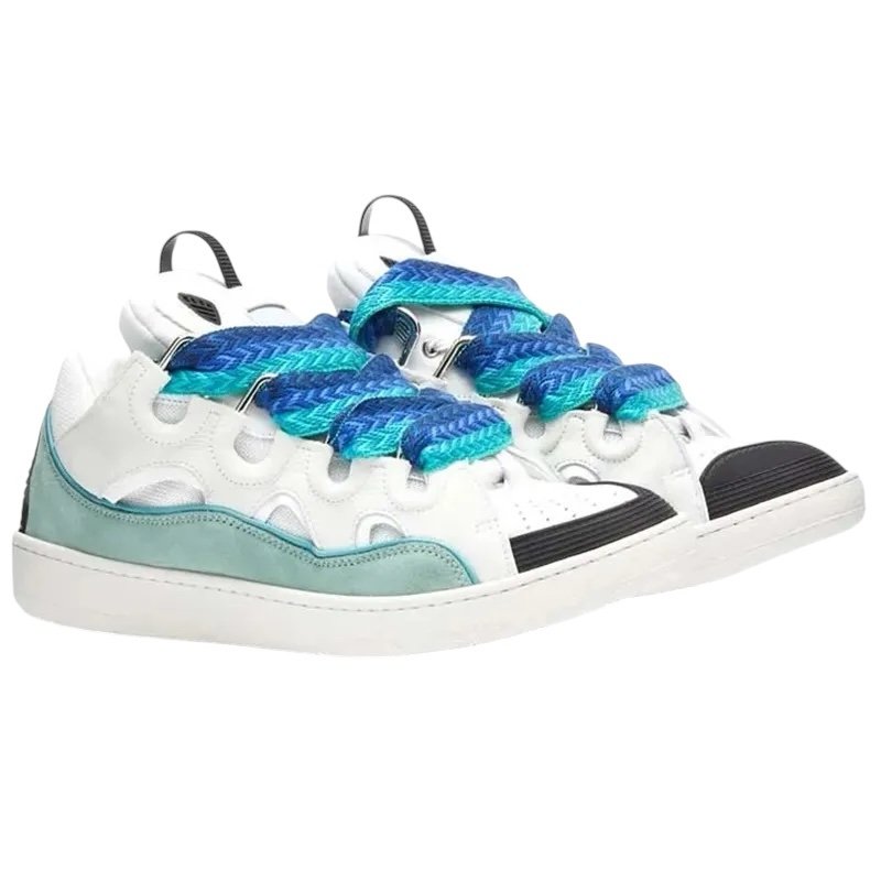 Lanvin Leather Curb – White Blue